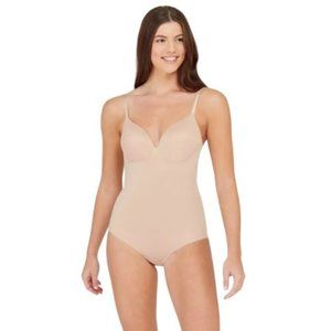 ASSETS BY SPANX Flawless Finish Shaping Micro Low Back Cupped Bodysuit LG NWT